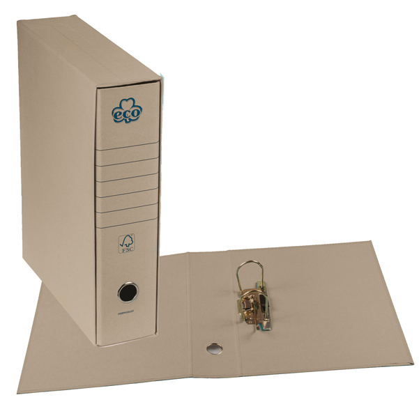  Registratore Eco New - dorso 8 cm - protocollo 23 x 33 cm - grigio - Brefiocart 