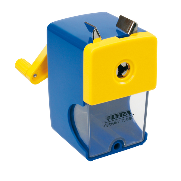  Temperamatite a manovella con contenitore - 1 foro - Lyra 