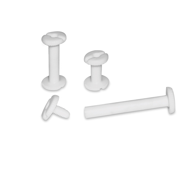  Viti sepolte - plastica - 5 mm - bianco - CWR - conf. 20 pezzi 