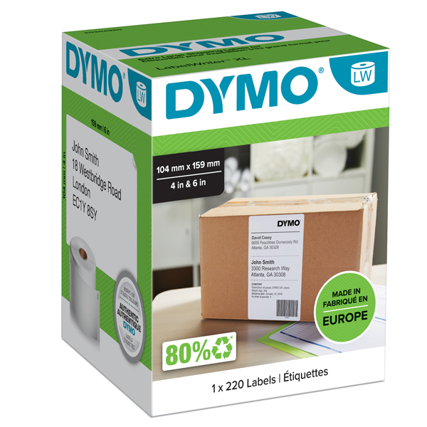  Rotolo 220 etichette LW S0904980 - 104 x 159 mm - carta - indirizzi XL - bianco - Dymo 