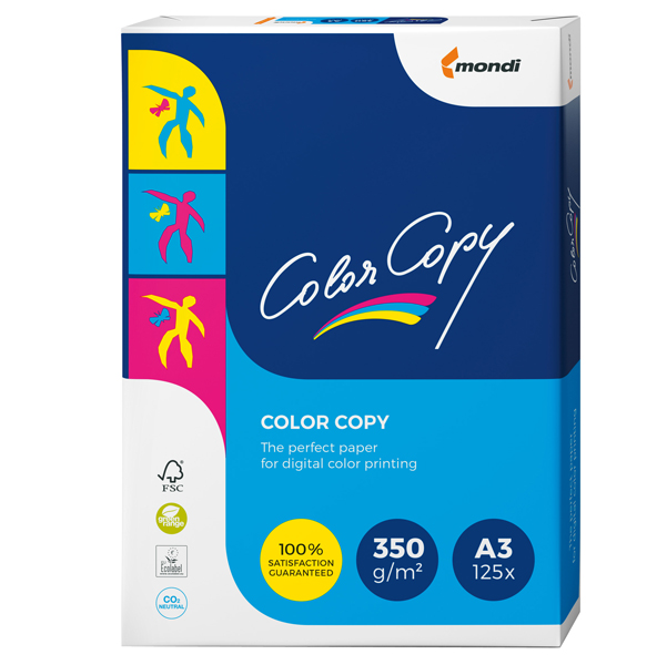  Carta Color Copy - 320 x 450 mm - 350 gr - bianco - Sra3 - Mondi - conf. 125 fogli 
