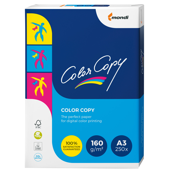  Carta Color Copy - 320 x 450 mm - 160 gr - bianco - Sra3 - Mondi - conf. 250 fogli 
