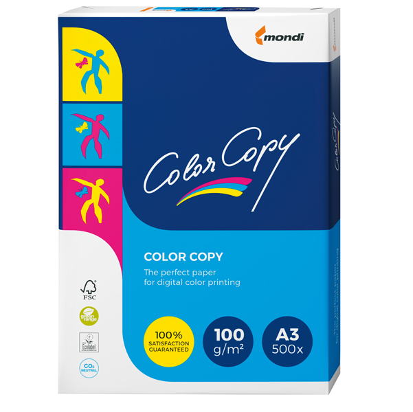  Carta Color Copy - 320 x 450 mm - 100 gr - bianco - Sra3 - Mondi - conf. 500 fogli 