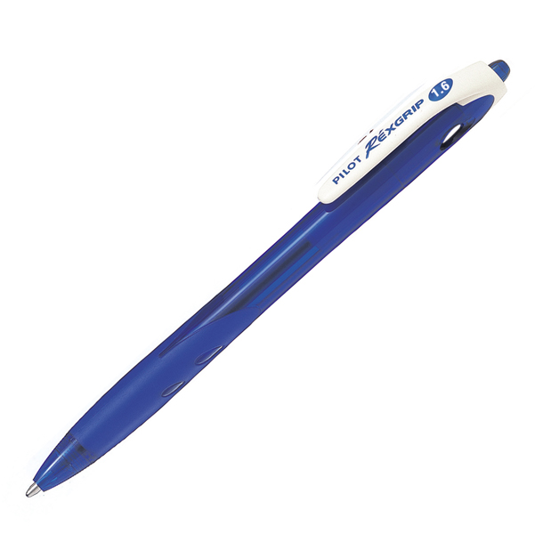  Penna a sfera a scatto Rexgrip Begreen - punta 1,6mm - blu - Pilot 