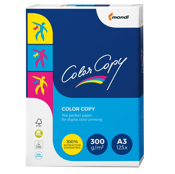  Carta Color Copy - 320 x 450 mm - 300 gr - bianco - Sra3 - Mondi conf. 125 fogli 