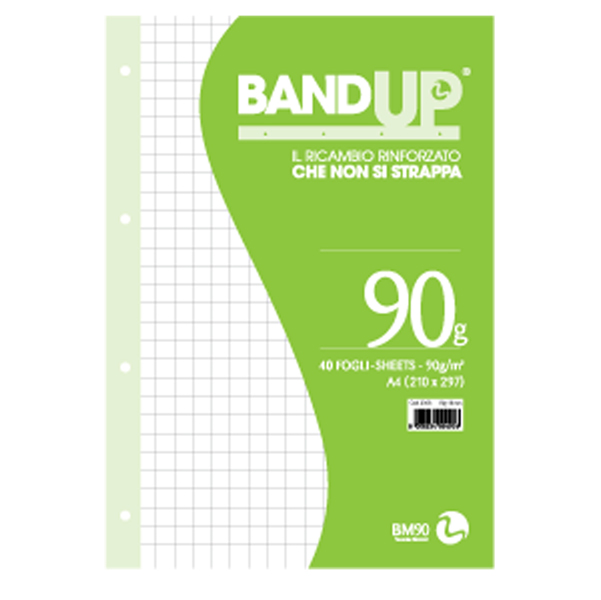  Ricambi BandUp forati rinforzati - A4 - 10mm - 90gr - BM - conf. 40 pezzi 
