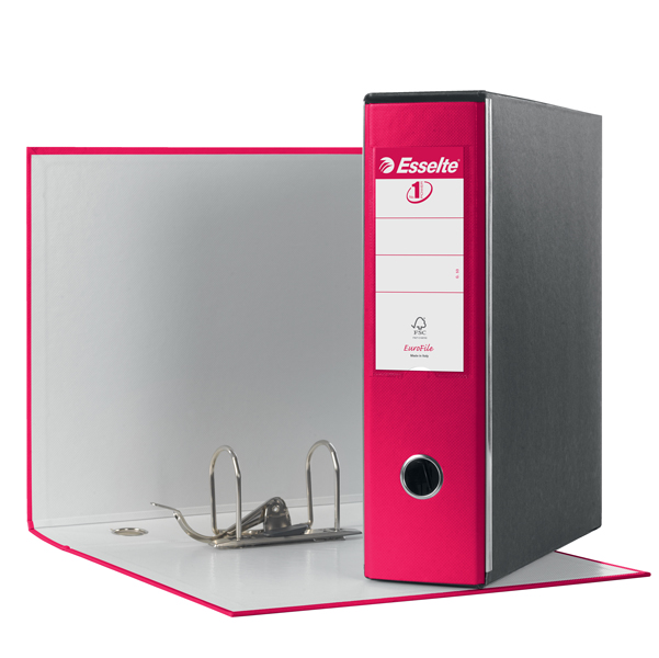  Registratore Eurofile G53 - dorso 8 cm - commerciale 23 x 30 cm - fucsia - Esselte 