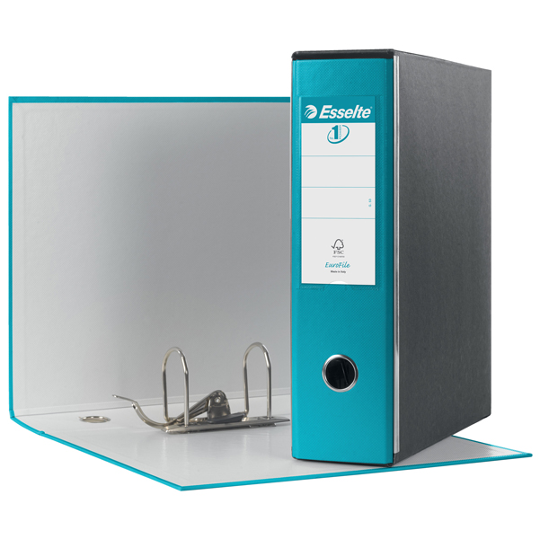  Registratore Eurofile G53 - dorso 8 cm - commerciale 23 x 30 cm - turchese - Esselte 