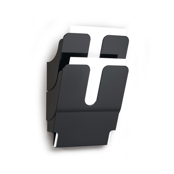  Display da parete Flexiplus - 2 tasche A4 - nero - Durable 