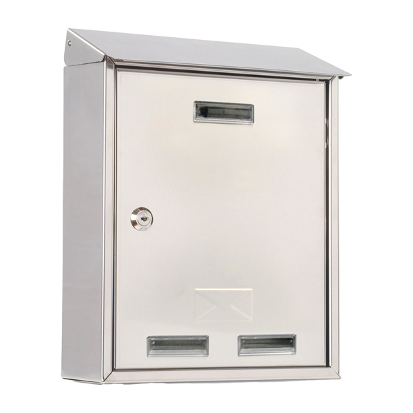  Cassetta postale Elios Steel - 27,5 x 35 x 12 cm - acciaio inox - Metalplus 