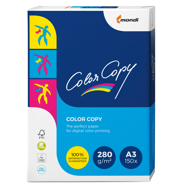  Carta Color Copy - 320 x 450 mm - 280 gr - bianco - Sra3 - Mondi - conf. 150 fogli 