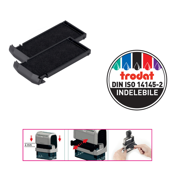  Tampone di ricambio 6/9413 - nero - Trodat - conf. 2 pezzi 