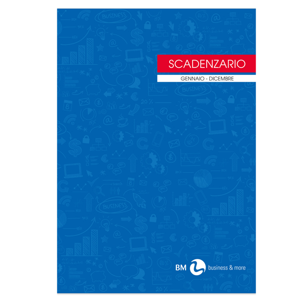  Scadenzario Gennaio/Dicembre - uso mano - 17 x 24cm - 24 fogli - BM 