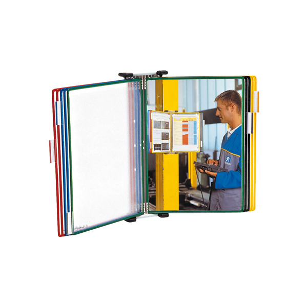  Leggio T Technic - da muro - 10 tasche - PVC - colori assortiti - Djois 