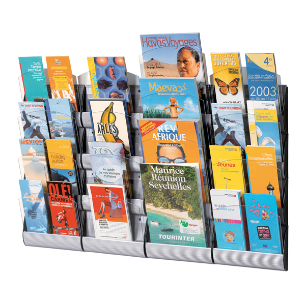  Espositore da parete Maxi System - 4 tasche A5 - Paperflow 