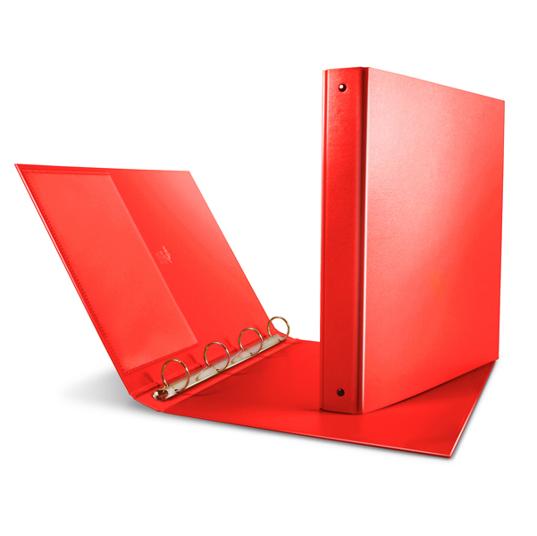  Raccoglitore Nettuno - 22 x 30 cm - 4 anelli a D 40 mm - dorso 5,5 cm - rosso - Sei Rota 