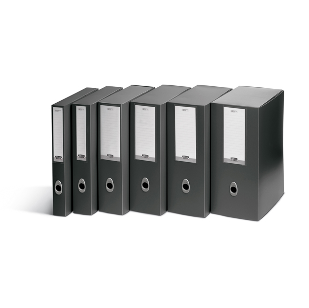  Scatola progetto Plus Vip - 34,5 x 24,5 cm - dorso 15 cm - grigio antracite - Fellowes 