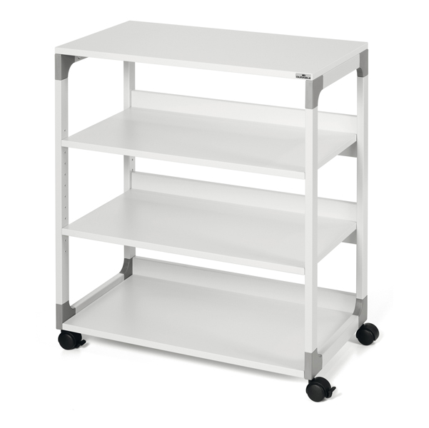  Mobile/carrello Multifunzione System 88 - con ruote - 4 ripiani - 75 x 43,2 x 87,9 cm - grigio - Durable 