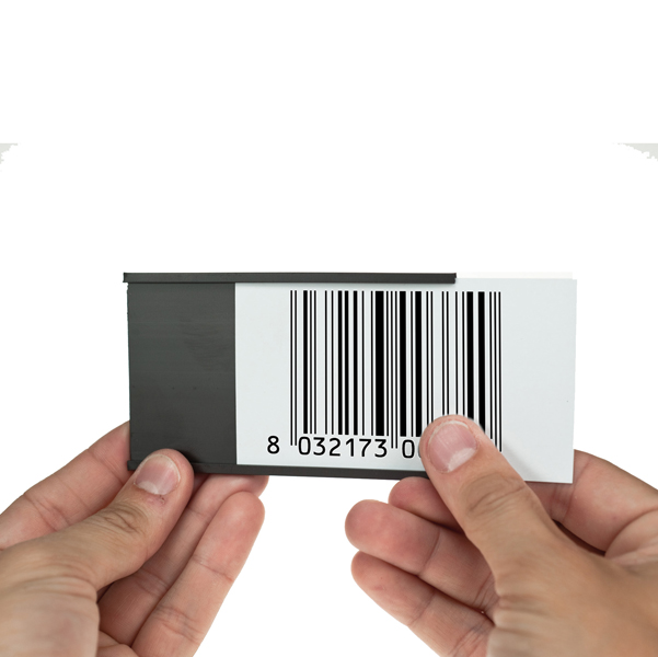  Portaetichette magnetico - 40 x 100 mm - grigio - Markin - conf. 20 pezzi 