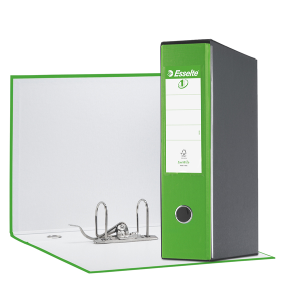  Registratore Eurofile G55 - dorso 8 cm - protocollo 23 x 33 cm - verde vivida - Esselte 