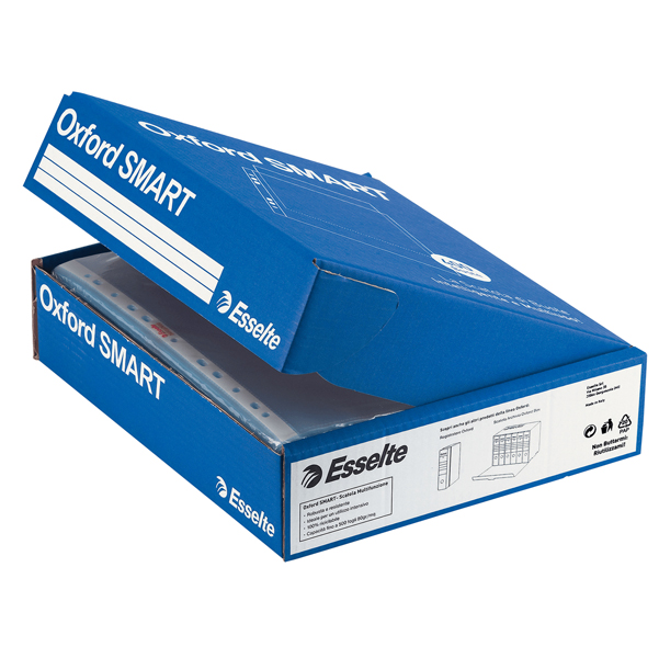  Buste forate Oxford Smart - Office - liscio - 22 x 30 cm - trasparente - Esselte - conf. 400 pezzi 