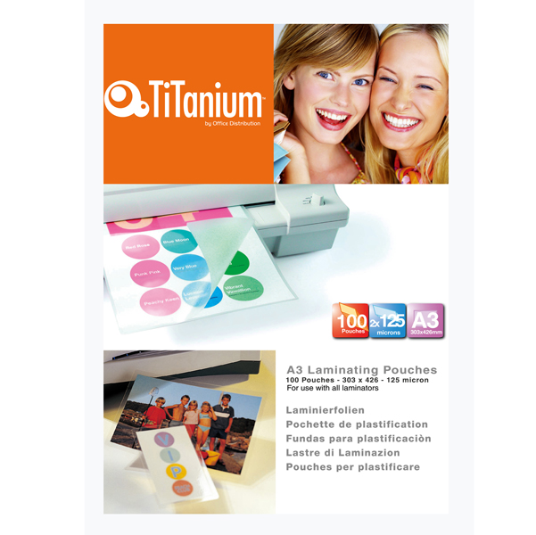  Pouches - A3 - 303x426 mm - 2x175 micron - Titanium - conf. 100 pezzi 