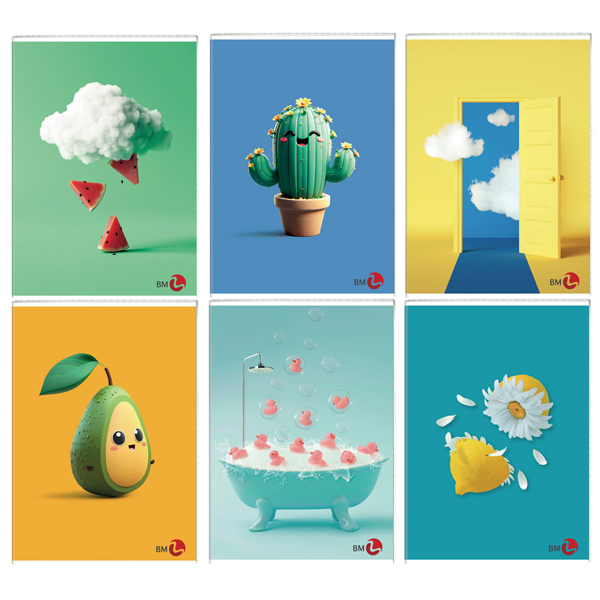  Maxiquaderno Vibes fantasia - A4 - 10mm - 40+2 fogli - 80gr - BM 