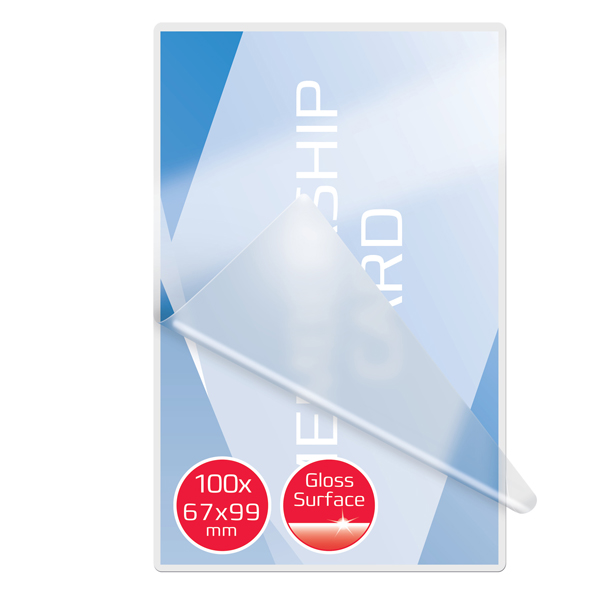  Pouches per plastificazione - badge - 67x99 mm - 2x125 micron - GBC - conf. 100 pezzi 