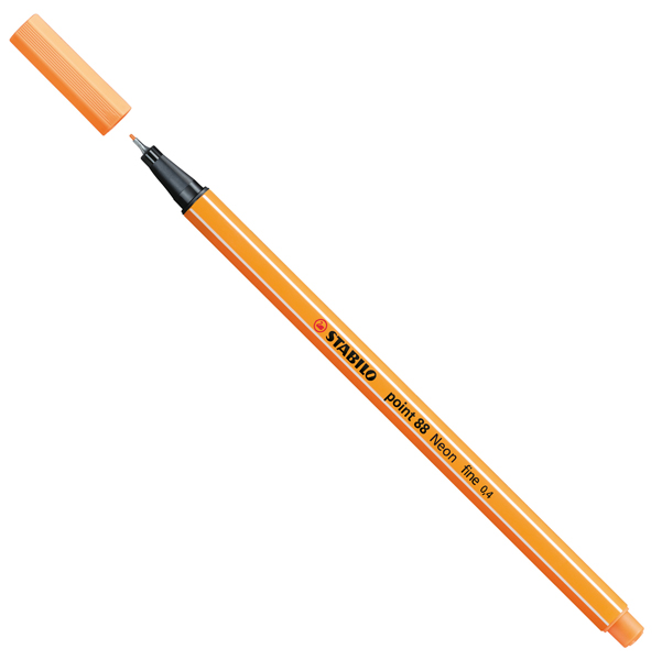 Fineliner Point 88 - tratto 0,4mm - arancio neon 054 - Stabilo 