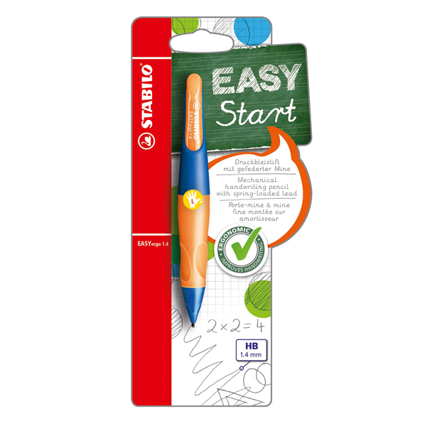  PORTAMINE STABILO EASYergo 1,4mm + 3 mine PER MANCINI ultramarine/orange 