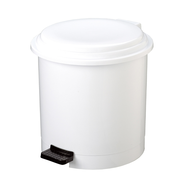  Pattumiera a pedale Ruf - PP - 12 L - diametro 27 cm - altezza 34 cm - bianco - Medial 