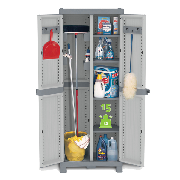  Armadio Domino Wave - Base 3700 UW - 2 ante -70 x 43, 8x1 81,8 cm - PPL - grigio - Terry 