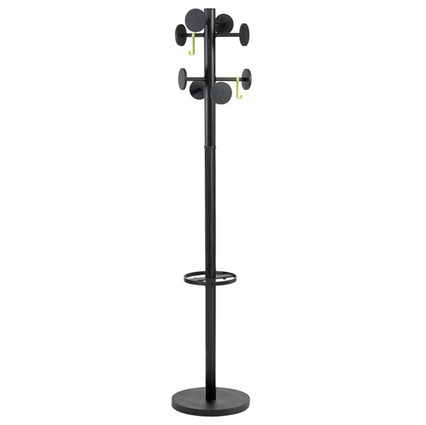  Appendiabiti Stand3 - 8 posti - 175 x 37 cm - nero - Alba 