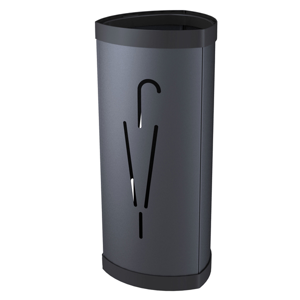  Portaombrelli - diametro 26 cm - H 60 cm - metallo - nero - Alba 