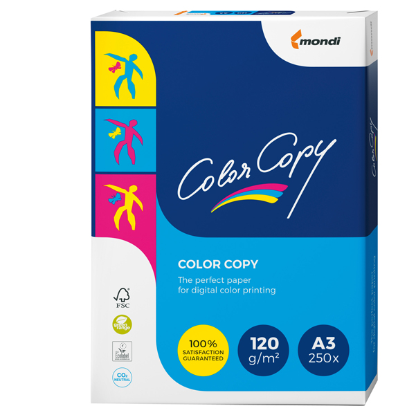  Carta Color Copy - A3 - 120 gr - bianco - Mondi - conf. 250 fogli 