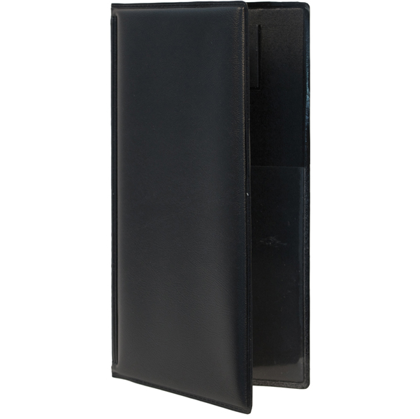  Portaconto Basic - 23,7 x 12,5 cm - PVC - nero - 4+2 buste fisse incluse - Securit 