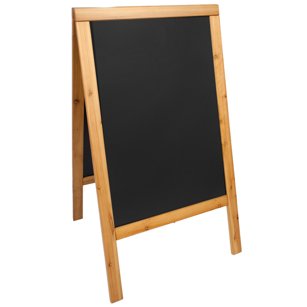  Lavagna Sandwich - cavalletto Teak - 69 x 125 cm - Securit 