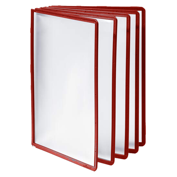  Pannelli di ricambio Sherpa per leggii Vario - rosso - Durable - conf. 5 pezzi 