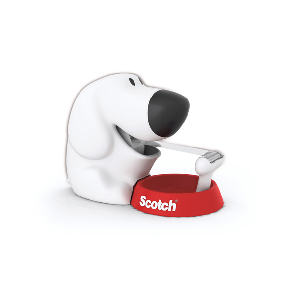  Dispenser Fido - per nastri 33 m - 1 rotolo Scotch Magic 810 incluso - bianco/nero - Scotch 