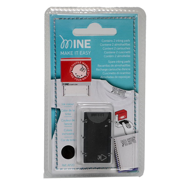  Tampone di ricambio per timbro Mine - nero - Colop - conf. 2 pezzi 