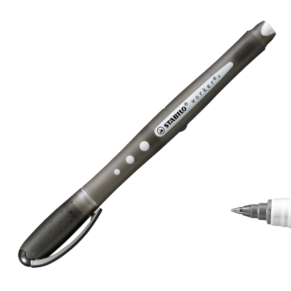  Roller con cappuccio Worker Colorful - tratto 0,5mm - nero - Stabilo 