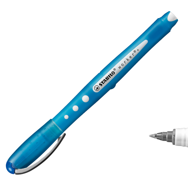  Roller con cappuccio Worker Colorful - punta 0,5mm - blu - Stabilo 