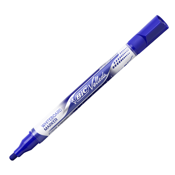  Marcatori Whiteboard Marker Velleda liquid Ink - punta tonda 2,2mm - blu - Bic 