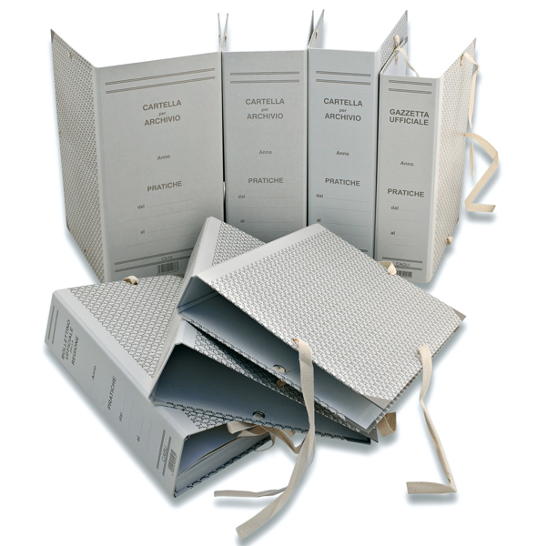  Faldone - legacci rivettati - 35 x 25 cm - dorso 18 cm - grigio - Euro-cart 