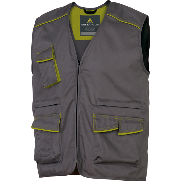  Gilet da lavoro PanostyleR M6GIL - sargia/poliestere/cotone - taglia L - grigio/verde - Deltaplus 