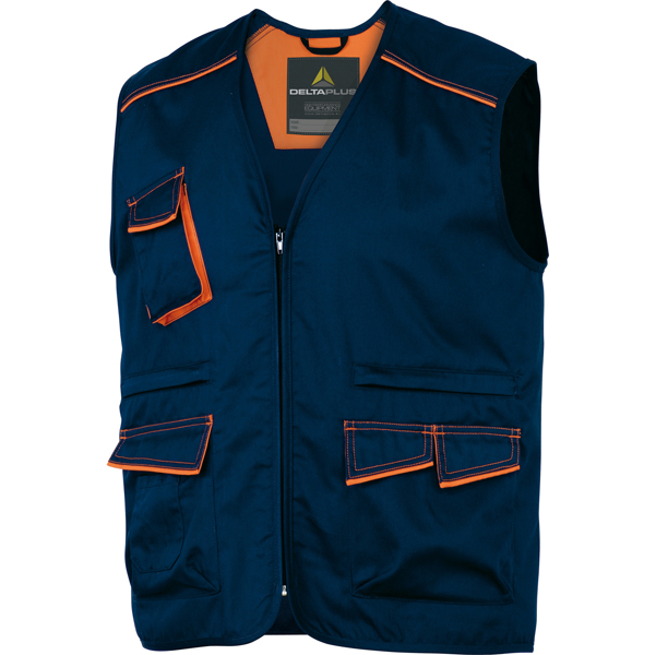  Gilet da lavoro Panostyle M6GIL - sargia/poliestere/cotone - taglia XL - blu/arancio - Deltaplus 