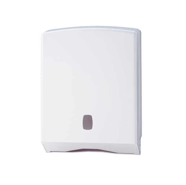  Distributore asciugamani piegati C/Z/M/V Basica - 27,8 x 12,8 x 38 cm - bianco/grigio - Medial 