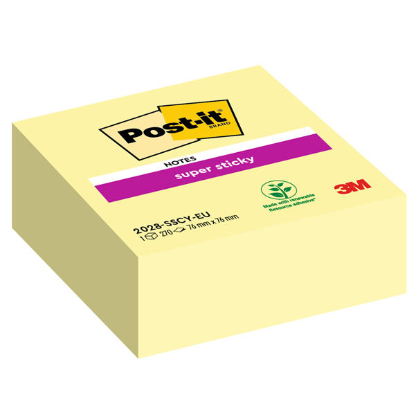  Blocco foglietti Cubo - 2028-SSCY-EU - 76 x 76 mm - giallo Canary - 270 fogli - Post-it 