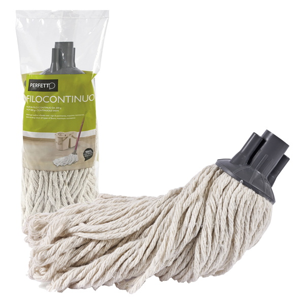  Mop Filocontinuo - cotone - 200 gr - bianco - Perfetto 