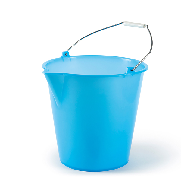  Secchio con becco - in politene - 12 L - azzurro - PerfettoFactory 